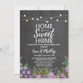 Party Rustikales Blumenkhalk Einladung (Vorderseite)