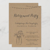 Party| Rustikales Kraftpapier Einladung (Vorne/Hinten)