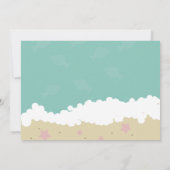 Party Sand Ocean Waves Einladung von White Crab Bo (Rückseite)