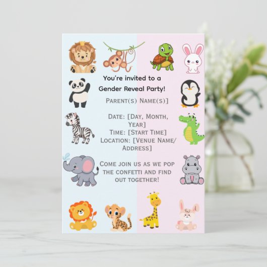 Party Save The Date (Stehend Vorderseite)