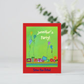 Party Save the Date Ankündigungspostkarte (Stehend Vorderseite)