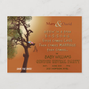 Party Save the Date Geschlecht Ankündigungspostkarte