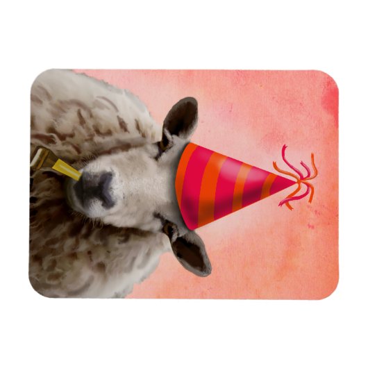 Party Schafe 2 Magnet (Horizontal)