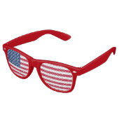 Party-Schattierungen der amerikanischen Flagge Partybrille (Schrägansicht)