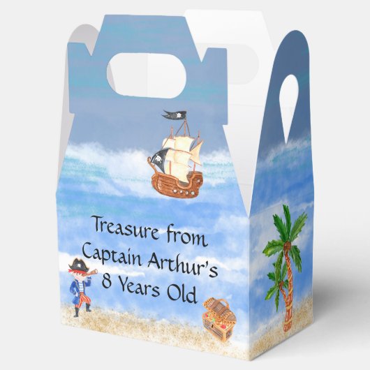 Party-Schatztruhe zum Thema Piratengeburt Geschenkschachtel (Geöffnet)