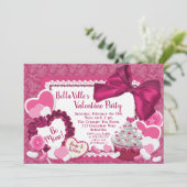 Party Schatzvalentines Tages Einladung (Stehend Vorderseite)