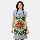 Party Scheckter Abstrakter Spaß Lebhaftes Malen Schürze (Getragen)