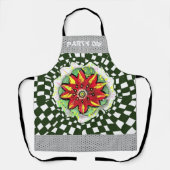 Party Scheckter Abstrakter Spaß Lebhaftes Malen Schürze (Vorderseite)