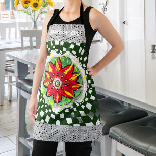 Party Scheckter Abstrakter Spaß Lebhaftes Malen Schürze