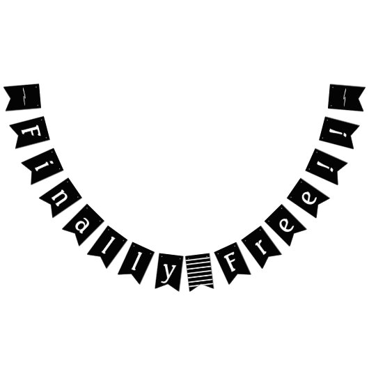 Party Scheidung Endlich Freie Feier Schwarz-weiß Wimpelkette (Alle)