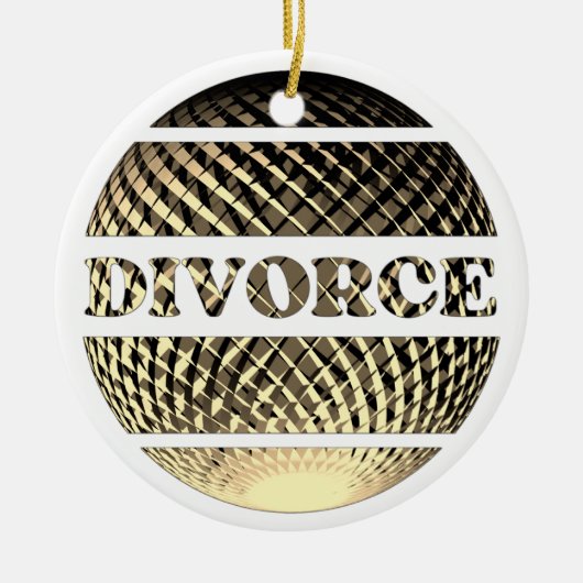 Party-Scheidung Keramik Ornament (Vorne)