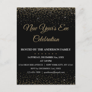 Party-Schein-Glitzer 2018 Sylvesterabends Postkarte