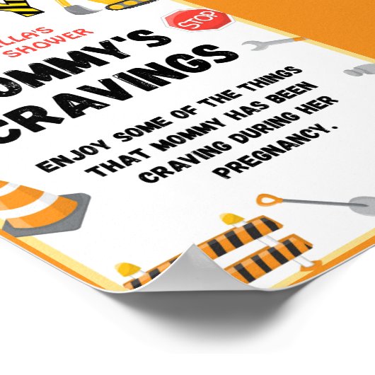 Party-Schild, Babydusche Poster (Ecke)