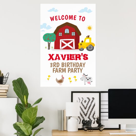 Party-Schild, Begrüßungszeichen des landwirtschaft Poster (Heimbüro)