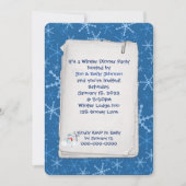 Party-Schneeflockenmuster Einladung (Vorderseite)