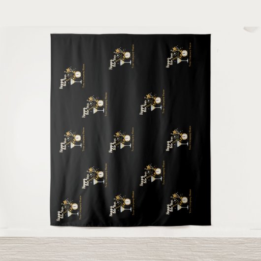 Party Schritt und Silvester wiederholen Wandteppich (Vorderseite)