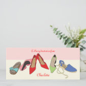 Party-Schuhentwurf - personalisiert Einladung (Stehend Vorderseite)