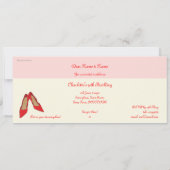 Party-Schuhentwurf - personalisiert Einladung (Rückseite)