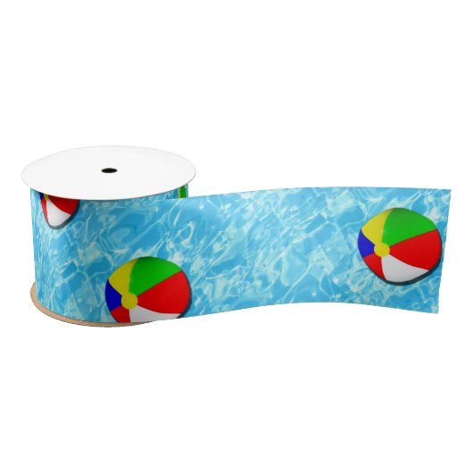 Party Schwimmbad Geschenk Satinband (Spule)