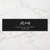 Party Script Junggeselinnen-Abschied Custom Wasserflaschenetikett (Einzelnes Label)