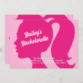 Party Sehr rosa Bachelorette Einladung (Vorne/Hinten)
