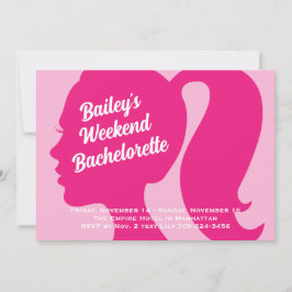 Party Sehr rosa Wochenende Bachelorette Einladung