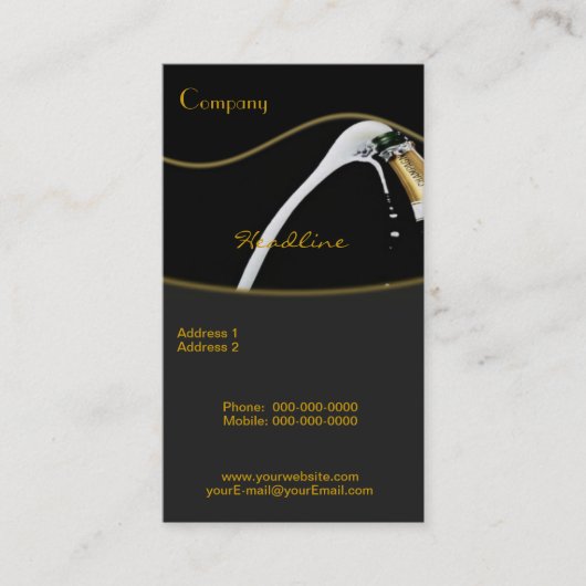 Party Service Business Card Visitenkarte (Vorderseite)