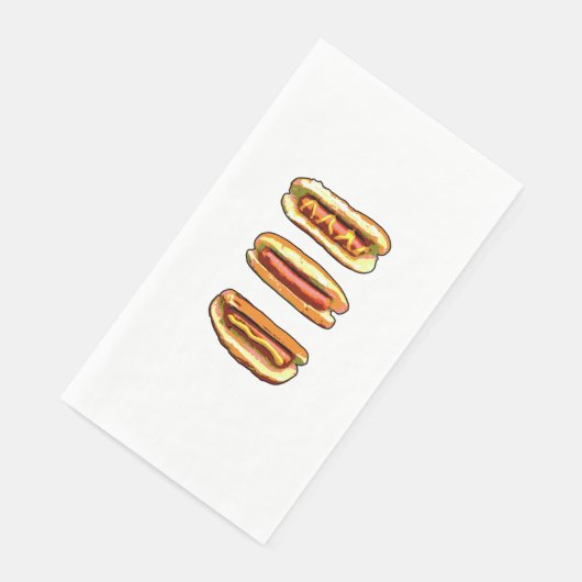 Party-Serviette mit Hot Dog Serviette (Ecke)