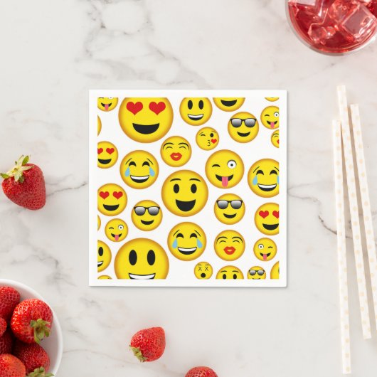 Party-Servietten aus gemischtem Emoji-Muster Serviette (Beispiel)