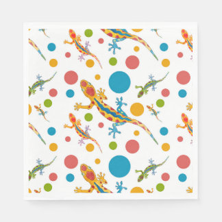 Party-Servietten aus Papier mit farbenfroher Gecko Serviette