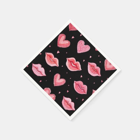 Party Servietten Glücklicher Valentinstag (Ecke)