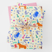 Party — Set von 3 Geschenkpapier Set (Beispiel)