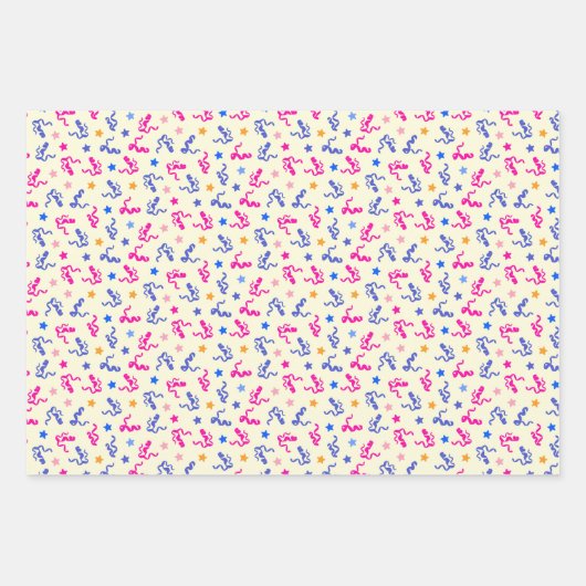 Party — Set von 3 Geschenkpapier Set (Vorderseite 2)