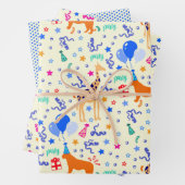 Party — Set von 3 Geschenkpapier Set (Beispiel)