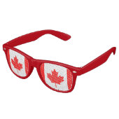 Party Shades & Canada Sunglasses / Kanadische Flag Partybrille (Schrägansicht)