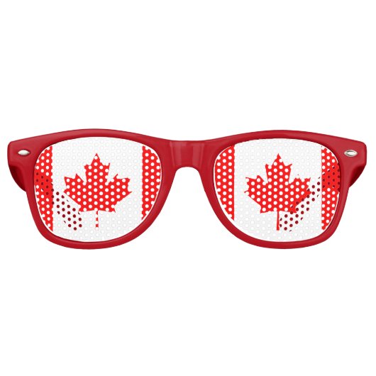 Party Shades & Canada Sunglasses / Kanadische Flag Partybrille (Vorderseite)