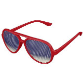 Party-Shades in Rot und Blau Partybrille (Schrägansicht)