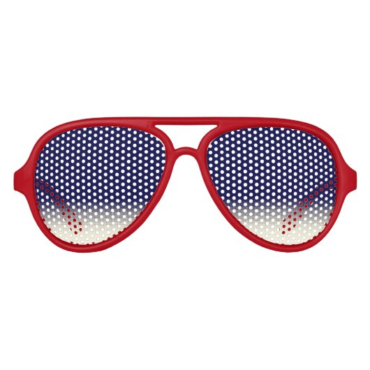 Party-Shades in Rot und Blau Partybrille (Vorderseite)