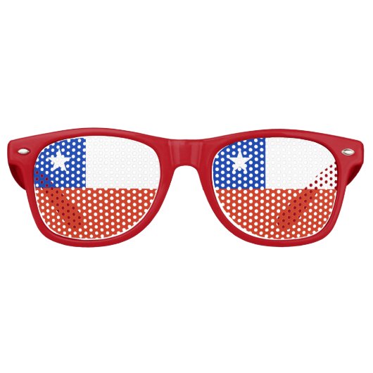 Party Shades Sonnenbrille - Chile-Flagge (Vorderseite)