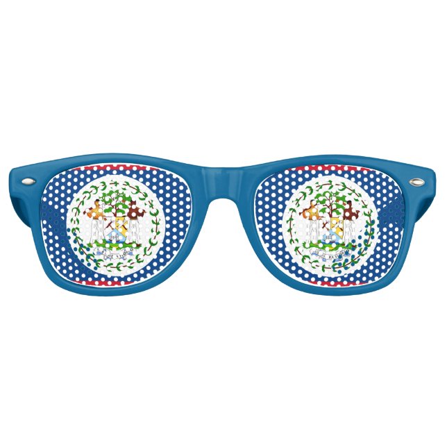 Party Shades Sonnenbrille - Flagge Belize (Vorderseite)