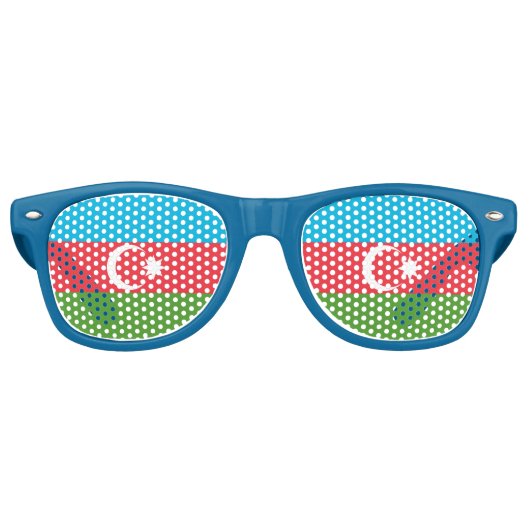 Party Shades Sonnenbrille mit der Flagge Aserbaids (Vorderseite)