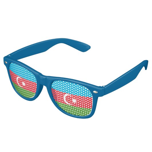 Party Shades Sonnenbrille mit der Flagge Aserbaids (Schrägansicht)