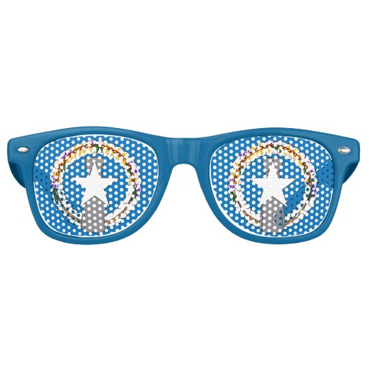 Party Shades Sonnenbrille mit der Flagge von Nord- (Vorderseite)