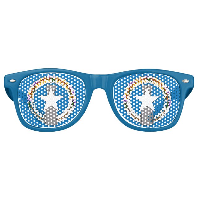 Party Shades Sonnenbrille mit der Flagge von Nord- (Vorderseite)