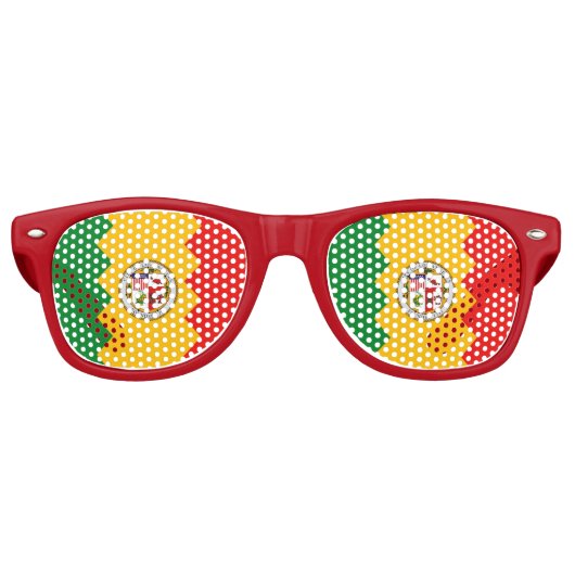 Party Shades Sonnenbrille mit Fahne von Los Angele (Vorderseite)