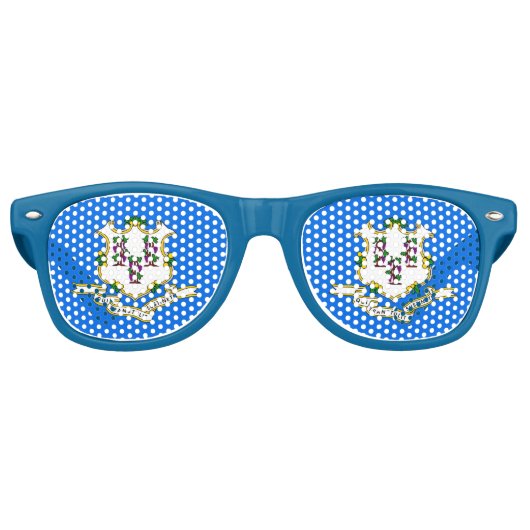 Party Shades Sonnenbrille mit Flagge von Connectic (Vorderseite)