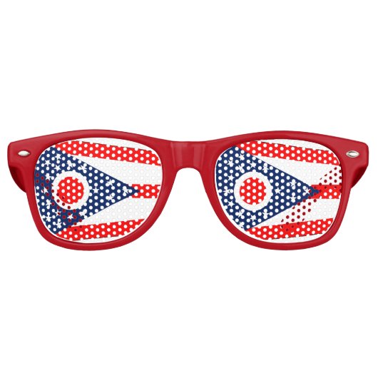 Party Shades Sonnenbrille mit Ohio-Staatsflagge (Vorderseite)