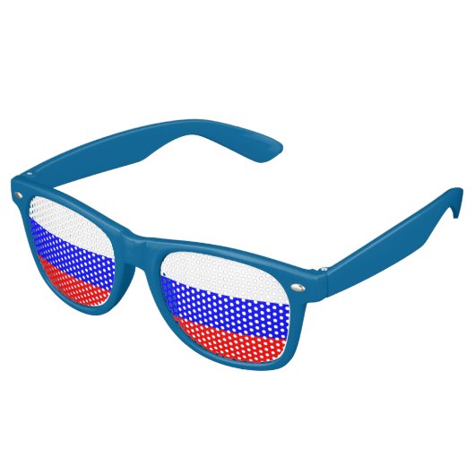 Party Shades Sonnenbrille - Russland-Flagge (Schrägansicht)