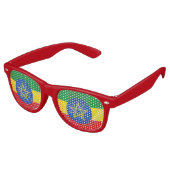 Party Shades Sunglasses - Äthiopische Flagge Partybrille (Schrägansicht)