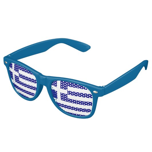 Party Shades Sunglasses - Flagge Griechenlands Partybrille (Schrägansicht)
